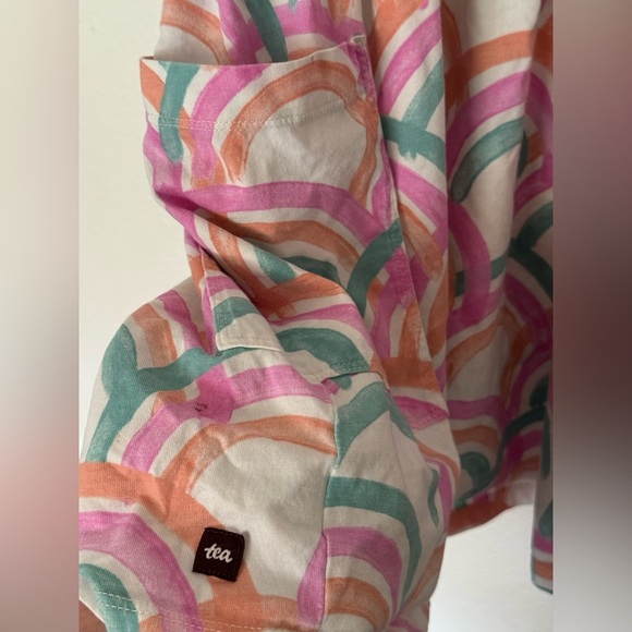 Tea girls size 16 Colorful Rainbow Patterned Dress - Picture 3 of 6